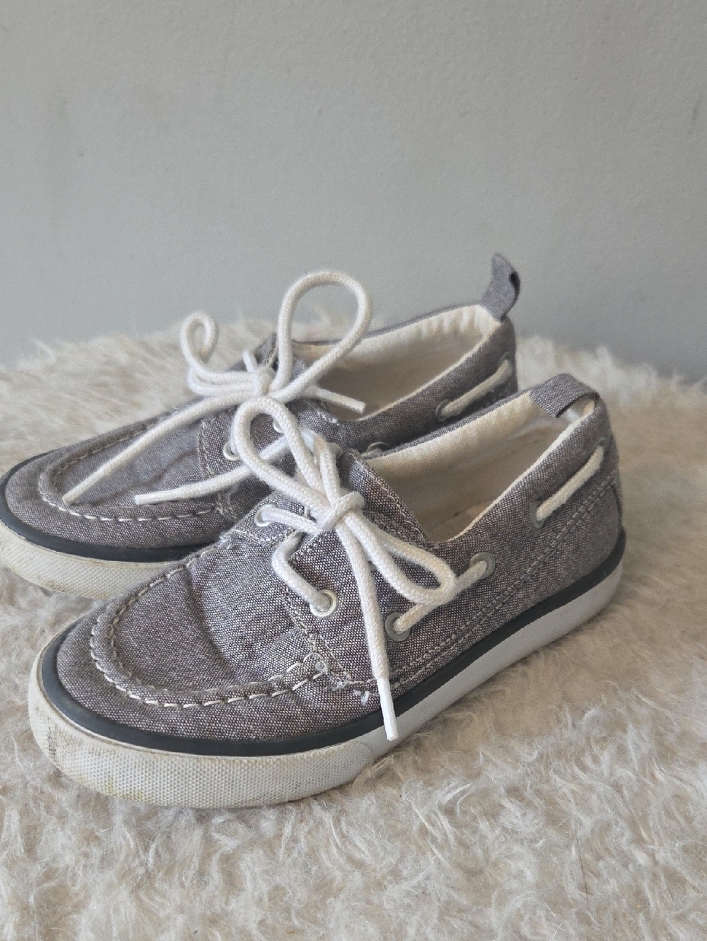 Gymboree Grey Chambray Boat Shoe (10)